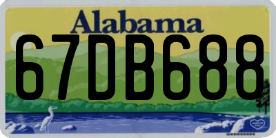 AL license plate 67DB688