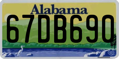 AL license plate 67DB690