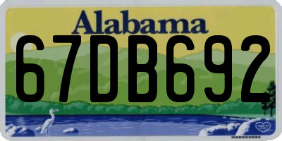 AL license plate 67DB692