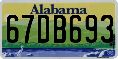 AL license plate 67DB693