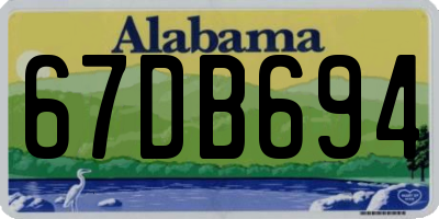 AL license plate 67DB694