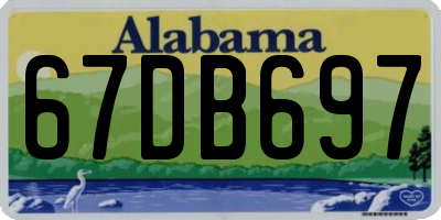 AL license plate 67DB697