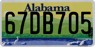 AL license plate 67DB705