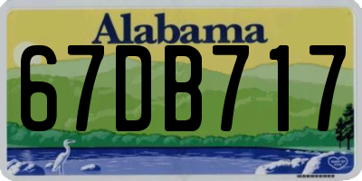 AL license plate 67DB717