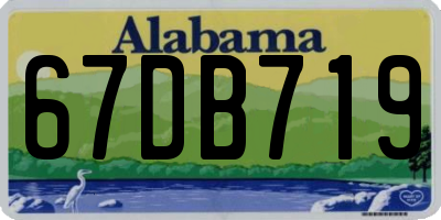 AL license plate 67DB719