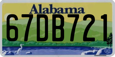 AL license plate 67DB721