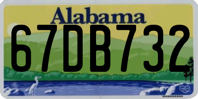 AL license plate 67DB732