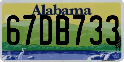 AL license plate 67DB733