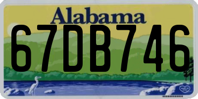 AL license plate 67DB746