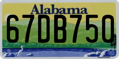 AL license plate 67DB750