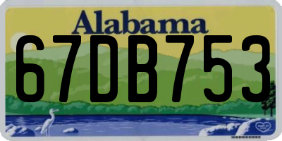 AL license plate 67DB753