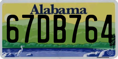 AL license plate 67DB764