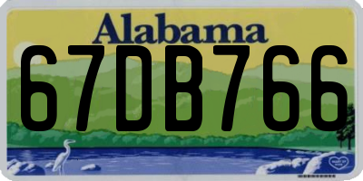 AL license plate 67DB766