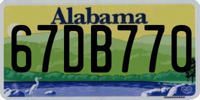 AL license plate 67DB770