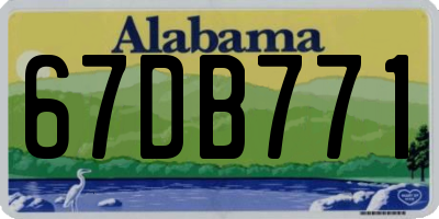 AL license plate 67DB771