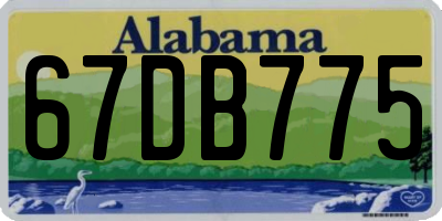 AL license plate 67DB775