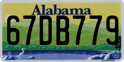 AL license plate 67DB779