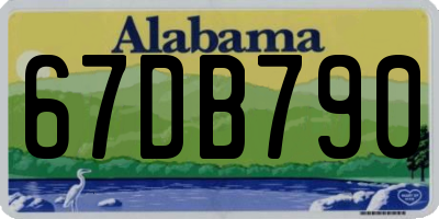 AL license plate 67DB790