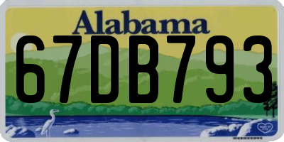 AL license plate 67DB793