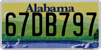 AL license plate 67DB797