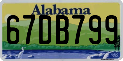 AL license plate 67DB799