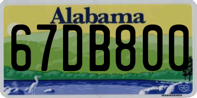 AL license plate 67DB800