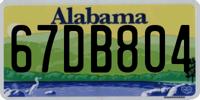 AL license plate 67DB804