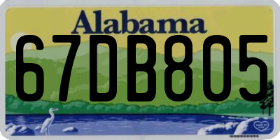 AL license plate 67DB805