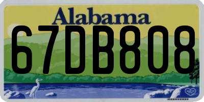 AL license plate 67DB808