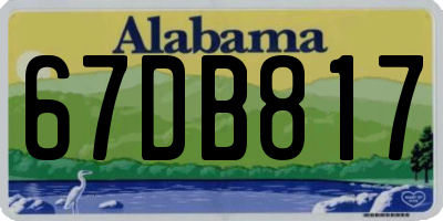 AL license plate 67DB817
