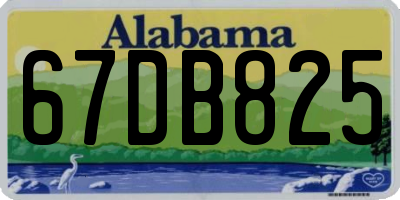 AL license plate 67DB825
