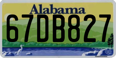 AL license plate 67DB827