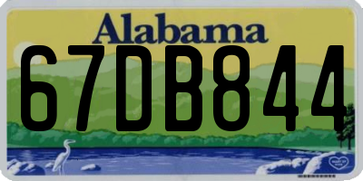 AL license plate 67DB844