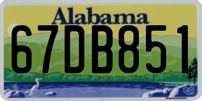 AL license plate 67DB851