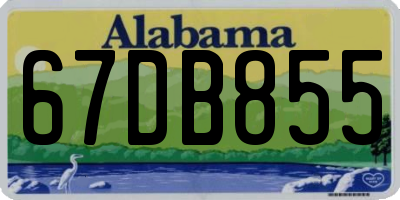 AL license plate 67DB855
