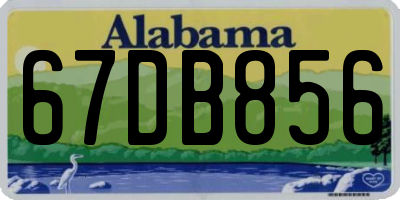 AL license plate 67DB856