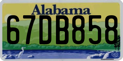 AL license plate 67DB858