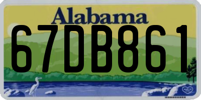 AL license plate 67DB861