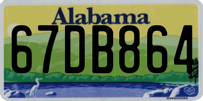 AL license plate 67DB864
