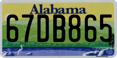 AL license plate 67DB865