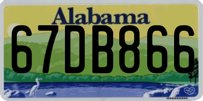 AL license plate 67DB866