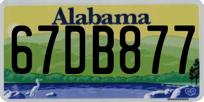 AL license plate 67DB877