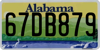 AL license plate 67DB879