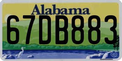 AL license plate 67DB883