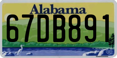 AL license plate 67DB891