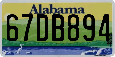 AL license plate 67DB894