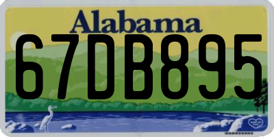 AL license plate 67DB895