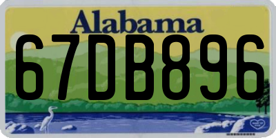 AL license plate 67DB896