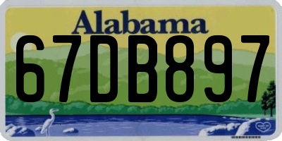 AL license plate 67DB897