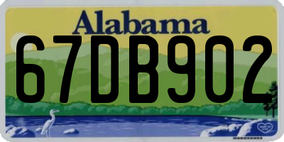 AL license plate 67DB902